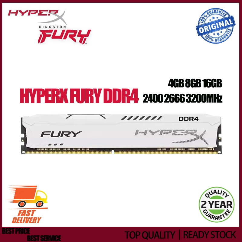 Kingston HyperX DDR4 PC RAM 4GB 8GB 1.2V 2133Mhz 2400Mhz 3200Mhz 2666 Mhz PC4-21300U Memória DIMM CL16