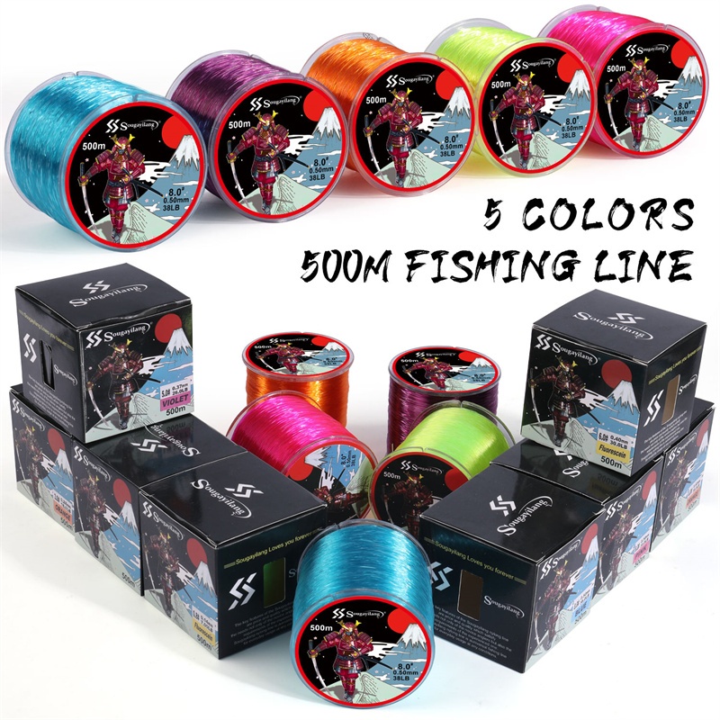 Linha De Pesca Sougayilang 500M 7 Lbs-38Lb De Nylon Forte Para Em Água Doce