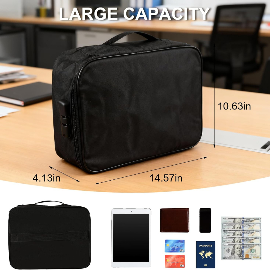Imagem Bolsa Trancar Grande Universal Para Organizador De Documento Viagem Porta-Cartões Suporte Bolsa De Ferramentas