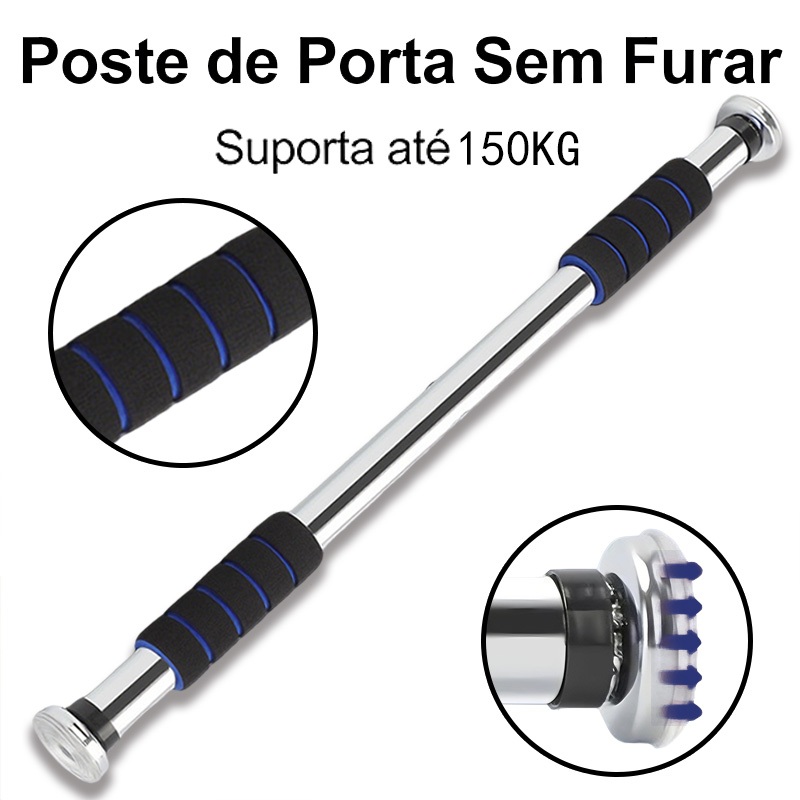 Barra Fixa Flexão Porta Apoio Regulável 64 a 100 Cm  com apoios de braços em Oferta na Shopee