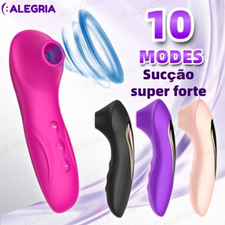 Vibrador Estimulador Sugador de Clitóris e Mamilo Recarregável 10 frequências SUC-01 LE em Oferta na Shopee