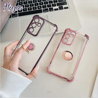 HEYOO Capa Resistente a Quedaspara Samsung S21 S22 S23 S24 S25 Quatro Cantos Absorção de Impacto Anel