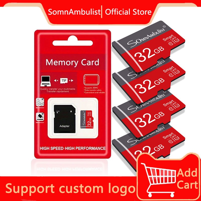 Imagem 5 peças-cartão de memória TF/SD de alta velocidade 256MB/512MB/32GB adaptador de memória estável