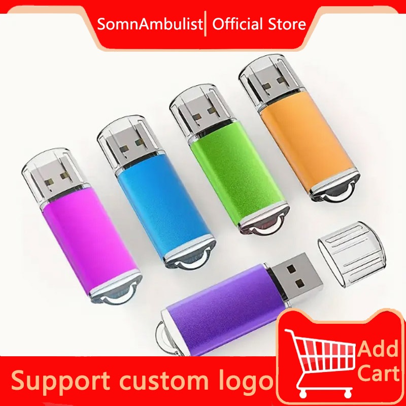 Imagem Unidade Flash de Metal colorido 512MB/4GB/8GB/32GB à prova d'água U Drive, LOGOTIPO personalizado