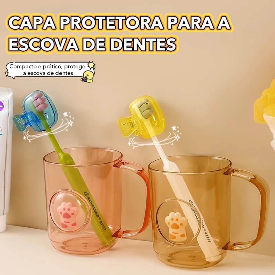 1/2/3/4pcs Clipe De Armazenamento Escova De Dentes Capa Protetora Viagem Portátil À Prova De Poeira Caso