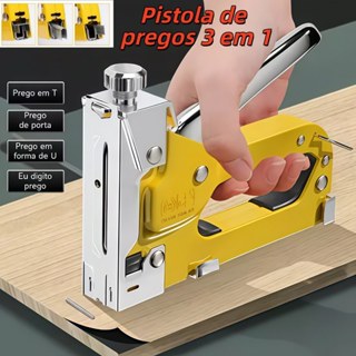Grampeador de Tapeceiro Alta Pressão Profissional Manual + 600 Grampos Ferramentas Profissional em Oferta na Shopee