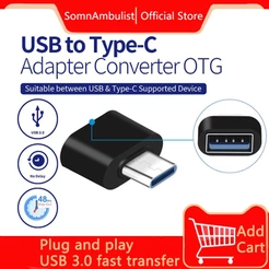 Adaptador USB3.0 tipo C, compatível com conversor de Driver de Flash USB