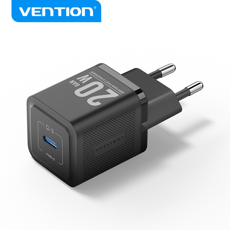 Vention Carregador 20W PD GaN Tecnologia Avançada Compatível iPhone Android Oferta Especial