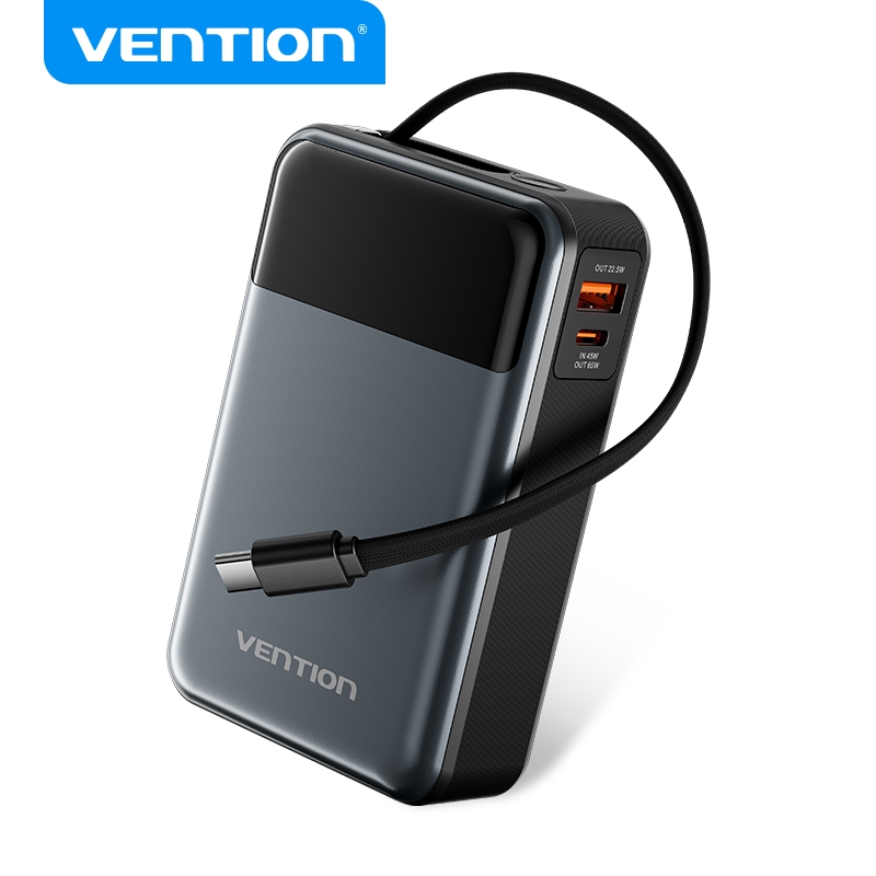 Vention 20000mAh 65W PD Powerbank Rápido De Alta Potência Para Notebooks E Celulares em Oferta na Shopee