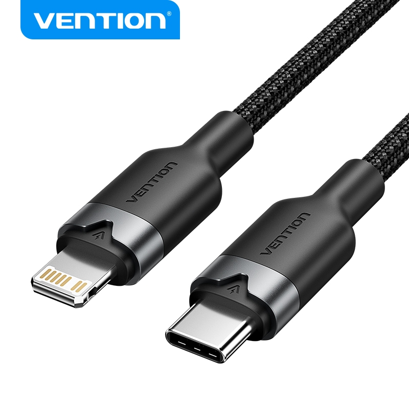 Vention Cabo De Dados USB C Para Telefone tablet notebook 27W PD Carregamento Rápido Tipo Lightning