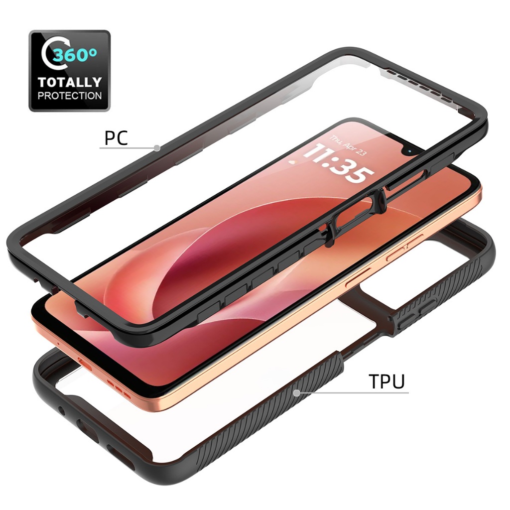 360 ° Capa À Prova De Choque De Proteção Total Para Motorola MOTO G06 Power G86