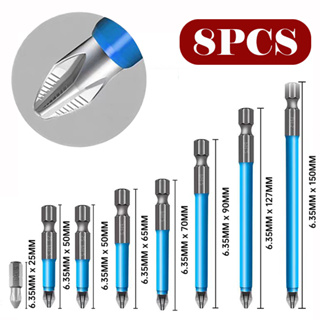 8 Pcs Chaves Bit PH2 Magnética Chave De Fenda Broca Auto Impacto Antiderrapante em Oferta na Shopee