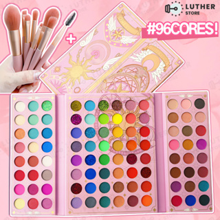 Paleta De Sombra De Olho Em 96 Cores Perolada / Fosca / Com Glitter / Longa Duração Pincéis de maquiagem em Oferta na Shopee