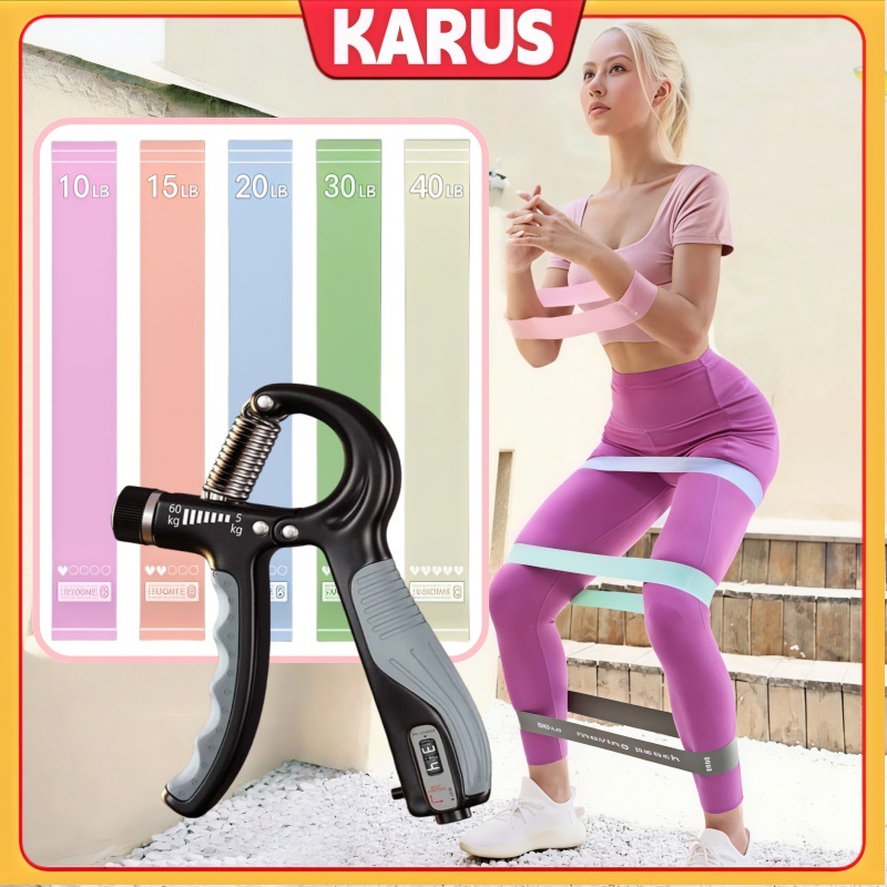 Kit 6 Faixas Elásticas para Exercícios Multifuncional Yoga Fisioterapia e Treino Para Mulheres em Oferta na Shopee