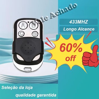 Controle Remoto Universal Para Porta De Garagem Eletrônica Elétrica Com Chaveiro 433mhz 4 Botões