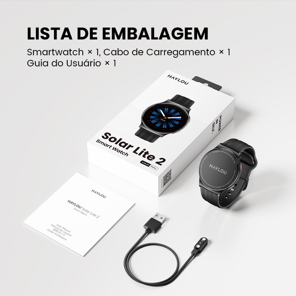 Haylou Solar Lite 2 Smartwatch Relogio Esporte Correndo Ritmo AMOLED AOD 1ATM Bluetooth 5.4 Masculino Feminino — foto 9