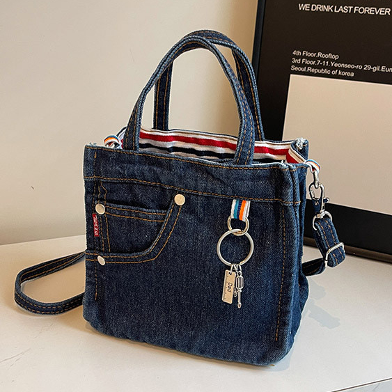 Crossbody Bolsa Bolsa Feminina Bolsa Jeans Bolsa de Ombro Portátil Bolsa Crossbody Bolsa
