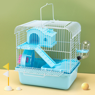 Gaiola de hamster,Gaiola Hamster Roedores Toca Super Luxo 2 Andares com Castelo e bebedouro Completa em Oferta na Shopee