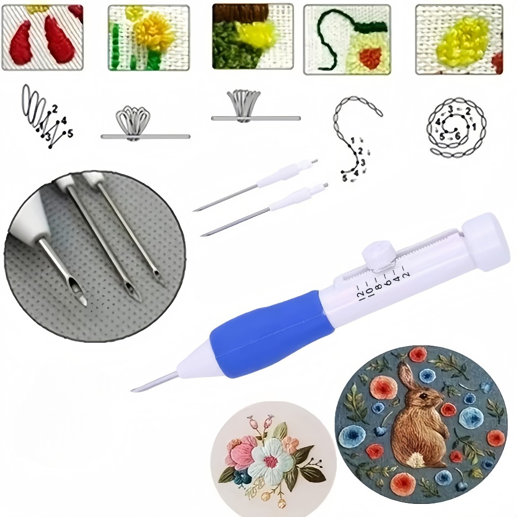 Agulha de Ponto Russo Bordado Mágico com Cabo Emborrachado para Crochê e Artesanato em Oferta na Shopee