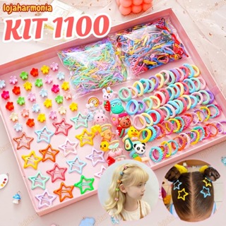 1100 Peças Conjunto De Acessórios Para Cabelo De Desenho Animado / Clipes BB Coreanos/ Elásticos E Mulheres Elegante LJ em Oferta na Shopee