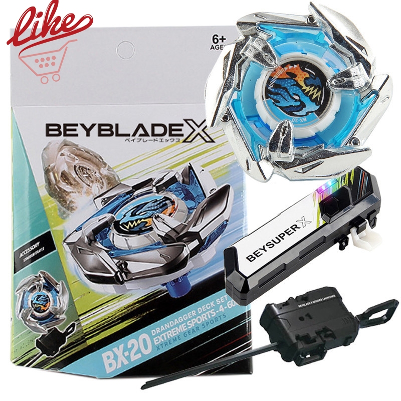 BX-20 Dran Dagger Xtreme Metal Spinning Tops Com Conjunto De Lançador LED Grip Brinquedos Giratório Para Crianças