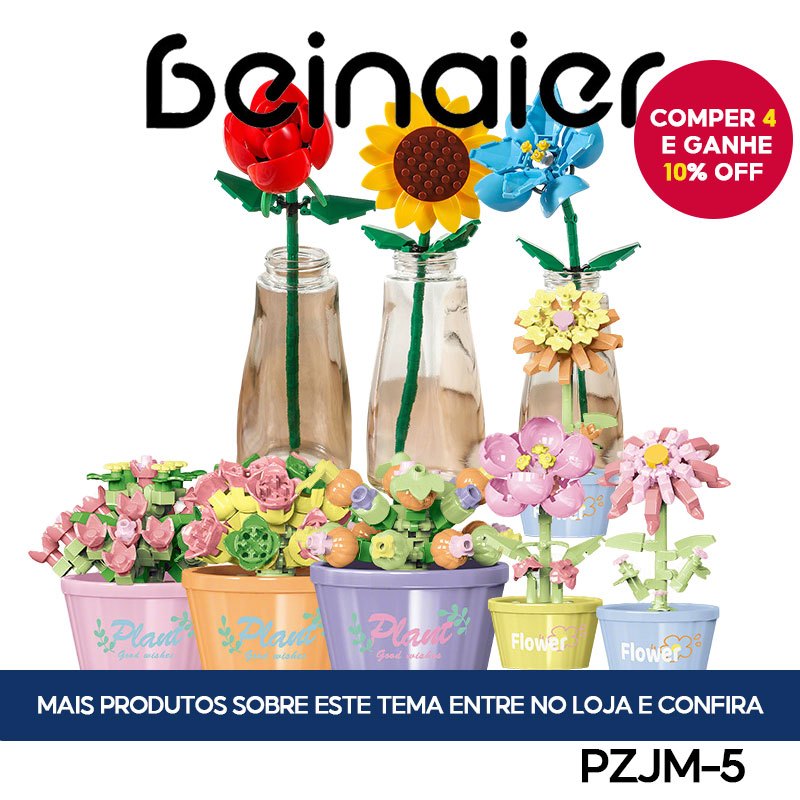 Decoração Floral para Festas, Compatível com Os Blocos Lego, Presente de Aniversário (pzjm-5)