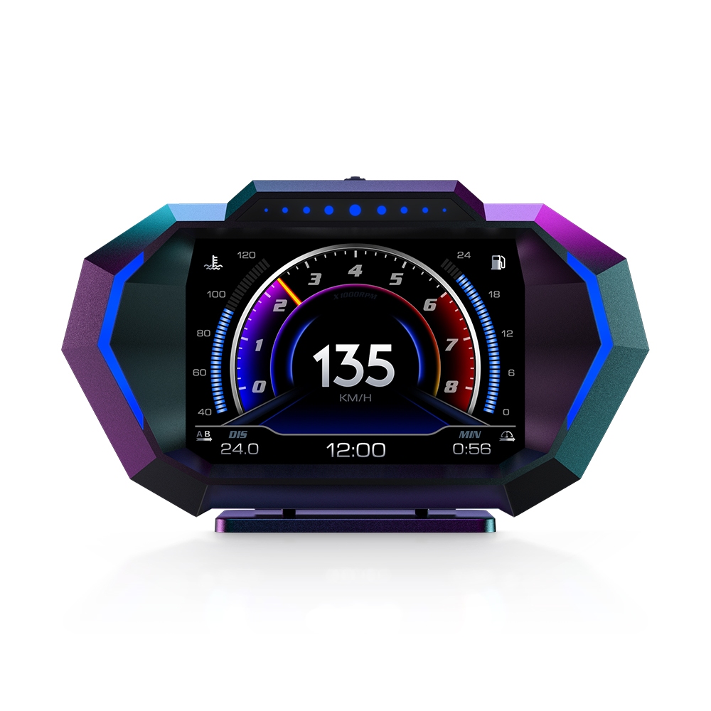 P24 0BD GPS Multi Função Full LCD Instrumento Inclinômetro Acelerômetro Luz Ambiente