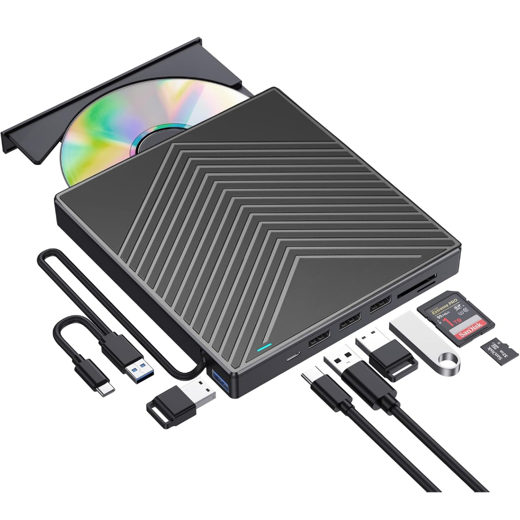 8 Em 1 Gravador Leitor Cd Dvd Externo Usb 3.0 Pc Notebook em Oferta na Shopee