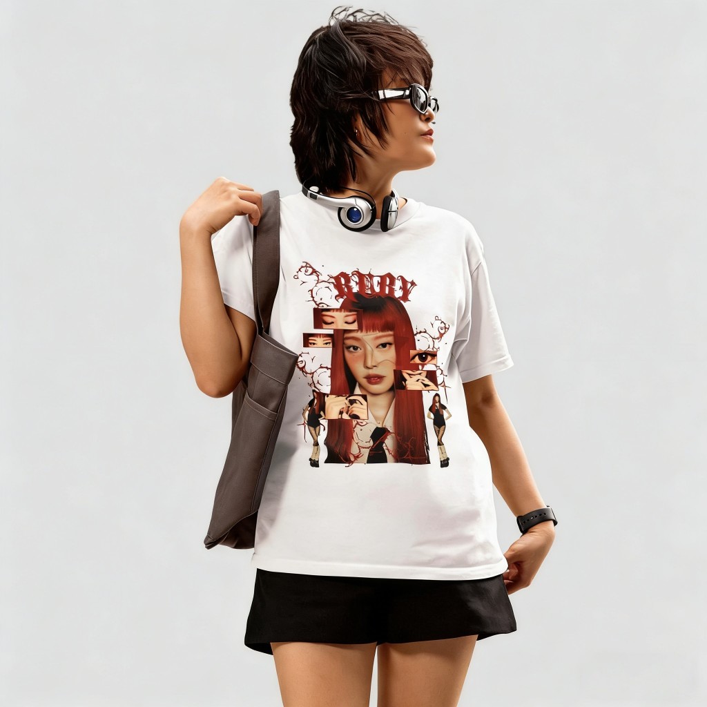 Camiseta Jennie Ruby Idol Kpop Member Blackpink Y2K Alternativa 100 % Algodão em Oferta na Shopee