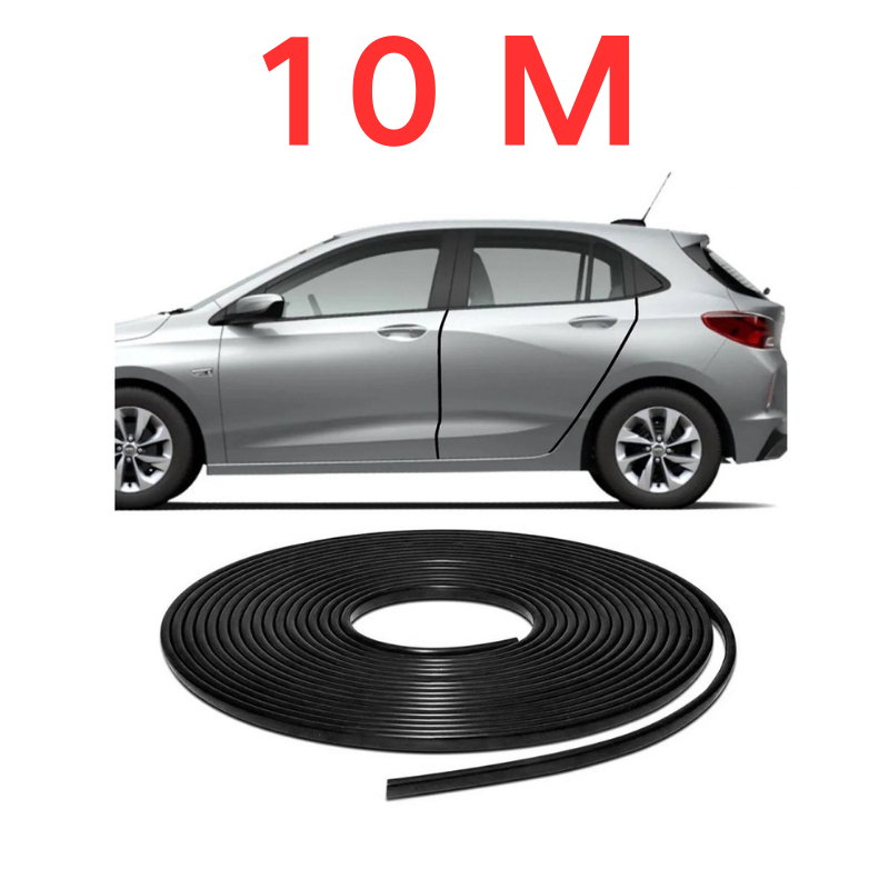 10 metros Borracha Protetora para Porta de Carro e Bordas Veiculo Universal Carro Preto Fosco
