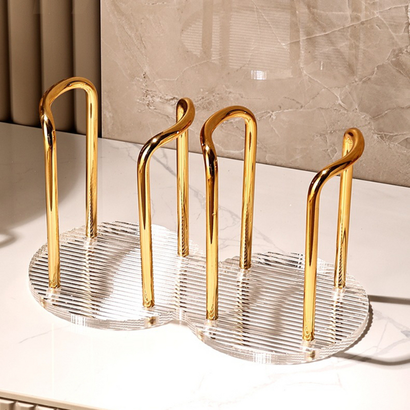 Suporte Para dourado Copos Acrílico Descartável De Chá De Água Prateleira Organizador De Copos em Oferta na Shopee