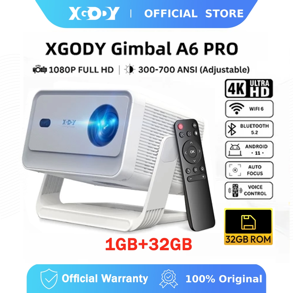 Projetor XGODY 4K 700ANSI 18000 Lumens Android WiFi LED De Filme De Vídeo Integrado YouTube Netflix
