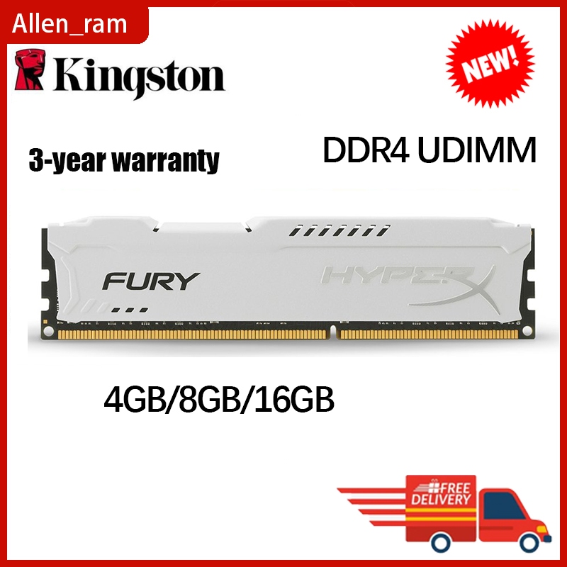 Kingston HyperX Fury Ddr4 4gb 8gb 16gb Ddr4 2133Mhz 2400mhz 2666mhz 3200mhz Pc4 Ram Memória Udimm 288 Pinos Preto — R$ 140,90 em Shopee