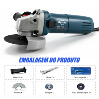 Esmerilhadeira Angular Bivolt 110V/220V 11000RPM Multifuncional para Corte Lixamento e Polimento em Oferta na Shopee