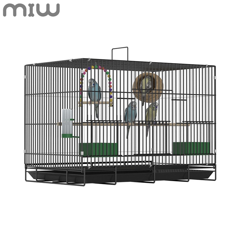 MIW Gaiola Viveiro Calopsita 35*26*33cm Com Bandejas Laterais E Suporte Grande Domesticar