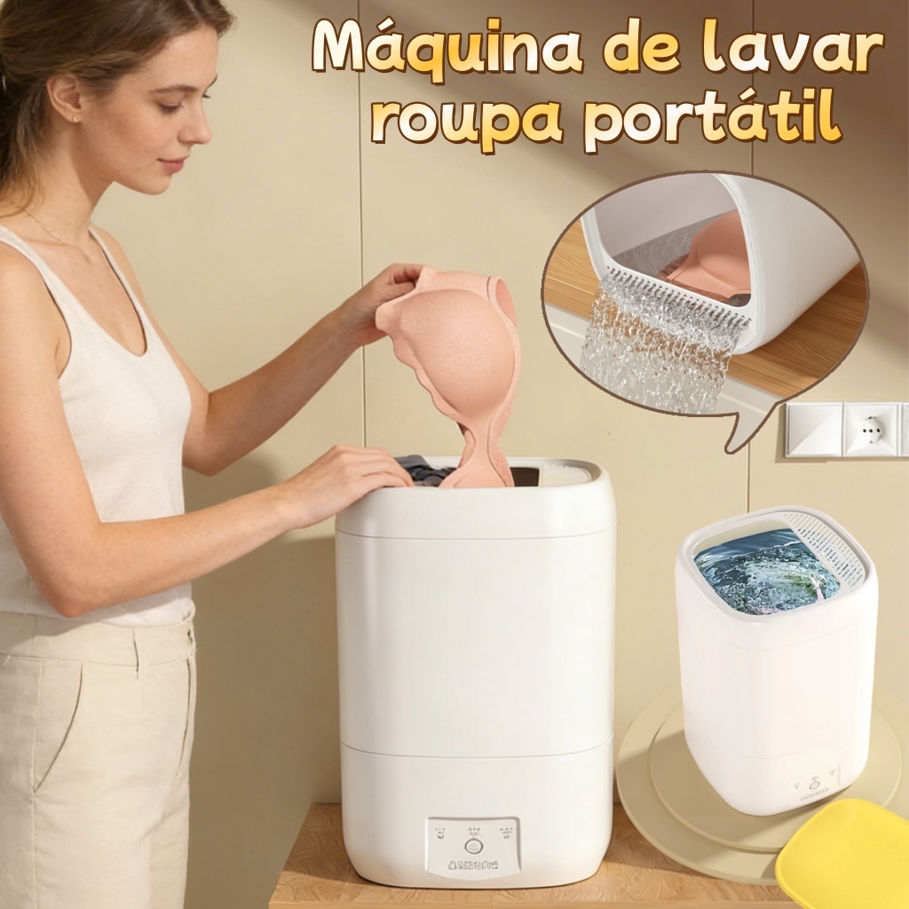 Mini Máquina De Lavar Máquina 4L De Lavar 110V/220V Roupa Moderna Máquina De Lavar Automática
