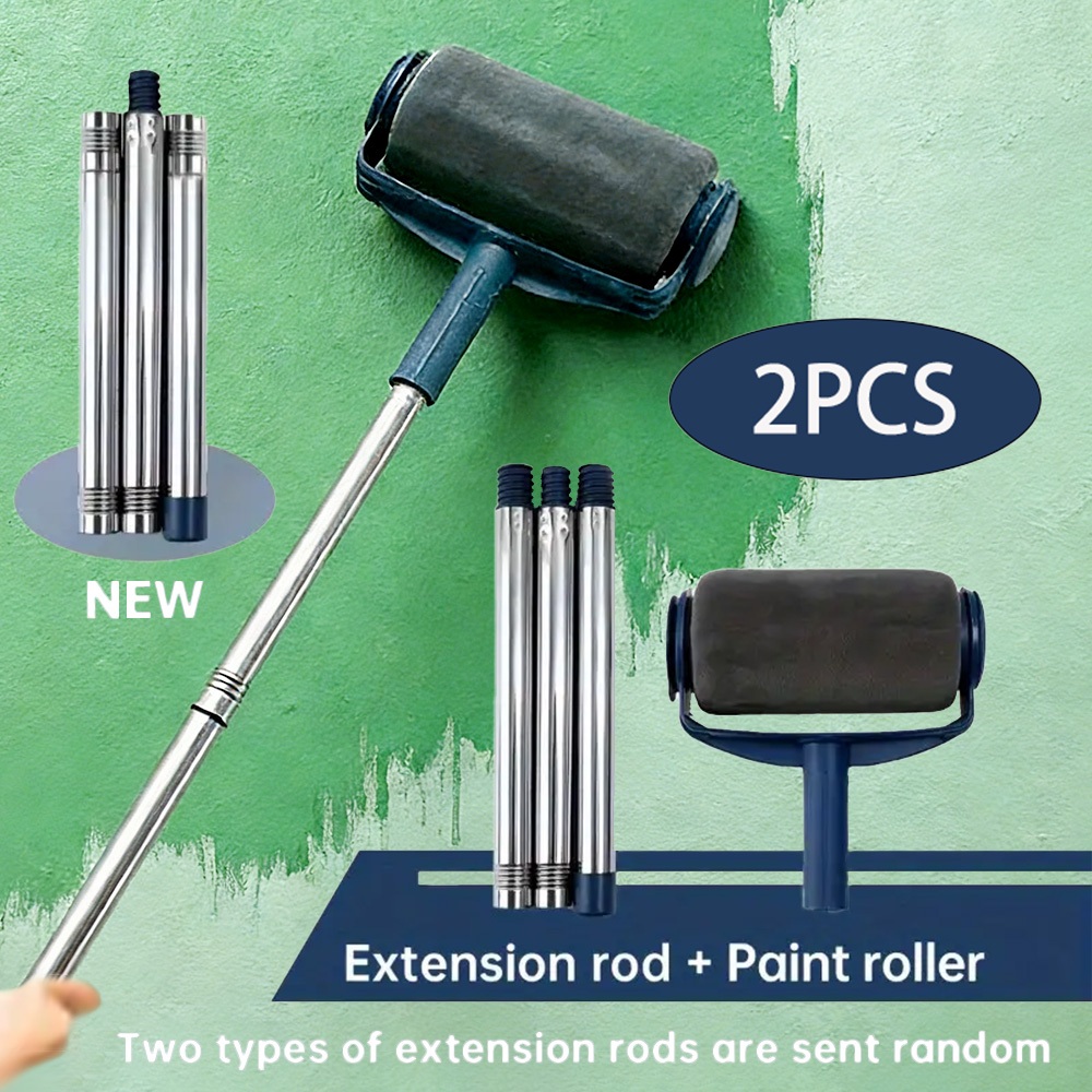 Kit de Pincel Rolo de Pintura Easy Glide de 6 Polegadas para Pintura de Paredes + 72 cm cabo
