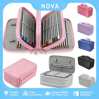 Estojo Box/Estojo Escolar/Estojo de Lápis/Estojo Com 4 Níveis E Zíper 72 Canetas Divisórias/ Grande Capacidade em Oferta na Shopee