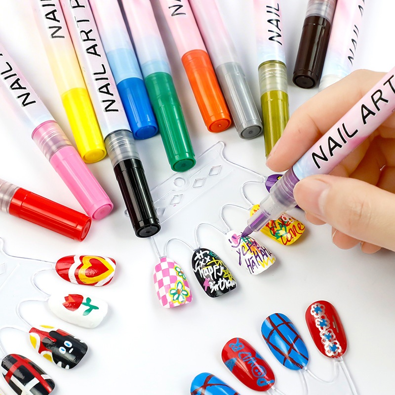 1 Pc Caneta À Prova D'água Para Arte De Unha/Desenho/Pintura/Linhas Abstratas/Manicure/Faça Você Mesmo em Oferta na Shopee