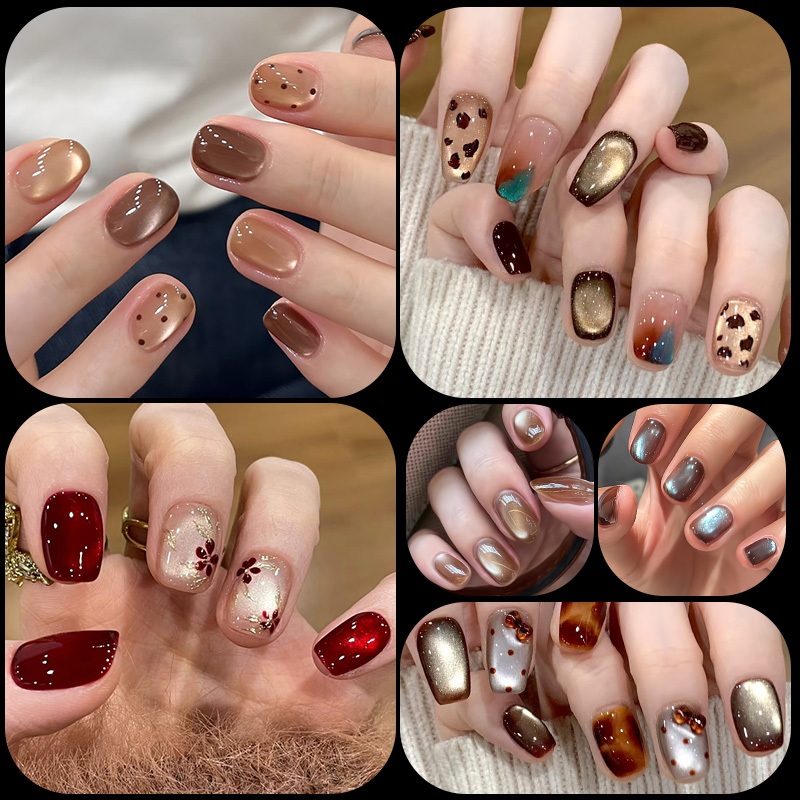 10 Pçs Francês Unhas Falsas Bowknots Projetados Imprensa Em Brilhante Curto Amêndoa Wearable Remendos De Arte Do Salão D em Oferta na Shopee