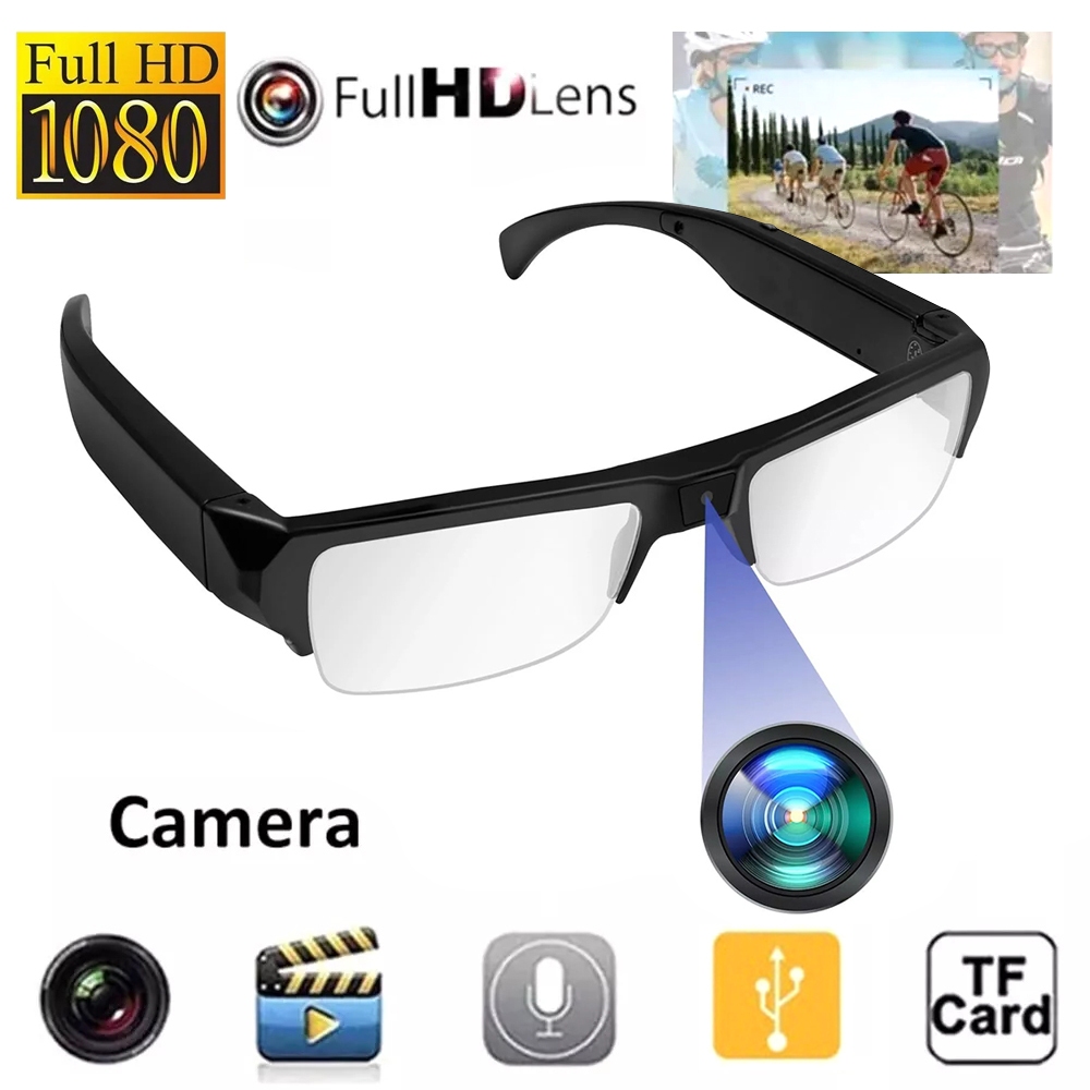 2026 Portátil 1080P HD Mini Óculos Com Câmera Gravador De Vídeo Wearable Esportes Ao Ar Livre DV DVR Vigilância Filmador