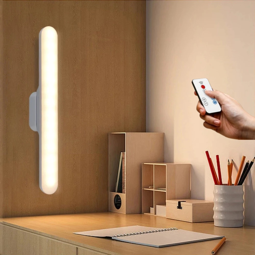 Luminária De Led Sobrepor Bastão Recarregável Sem Fio Com Suporte Magnético E Touch 3 cores com Controle Remoto