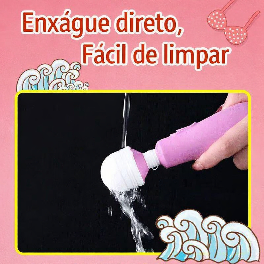 Detalhes do Textura Mágica Do Silicone Da Vara Clitóris Massager Corpo Vibrador Estimulada-Recarregável
