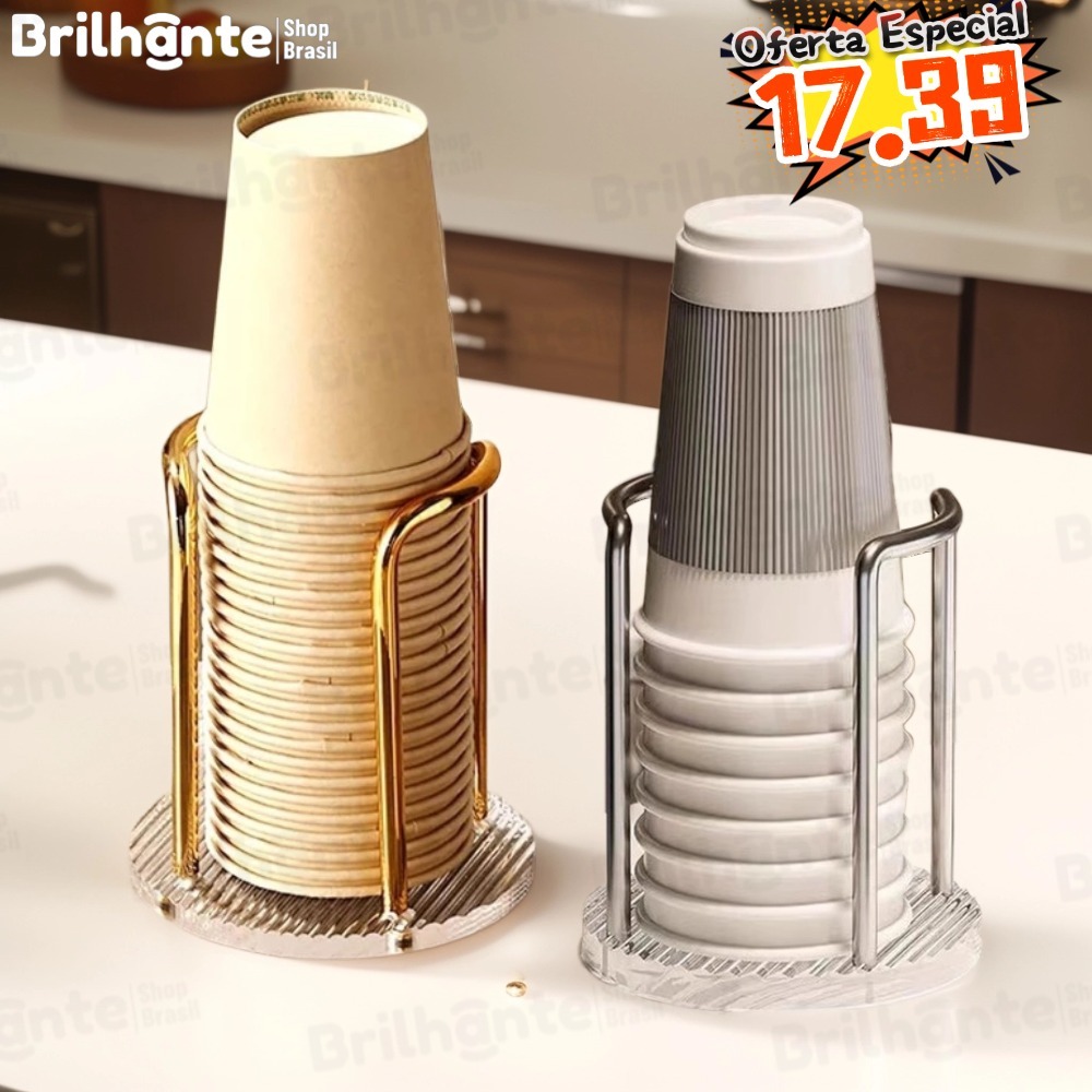 Suporte Para Copos Acrílico Descartável De Chá De Água Prateleira Com Canecas De Pau Mais Longo Organizador Doméstico em Oferta na Shopee