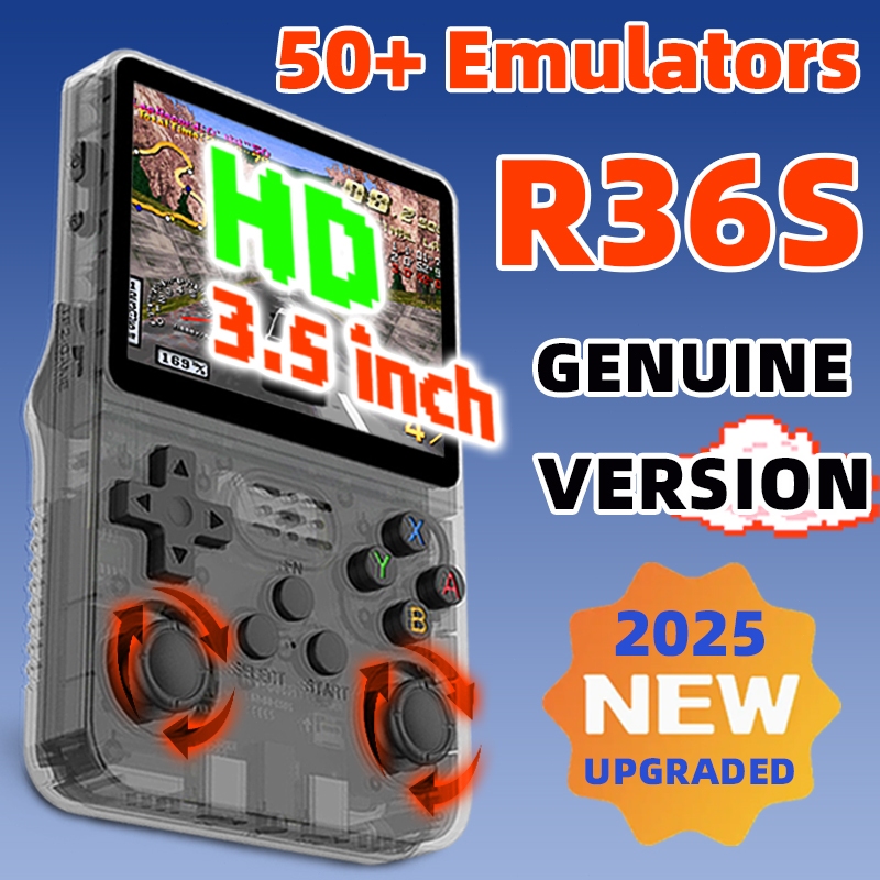 console De Jogos Retrô Original 2026 , R36S , Portátil , Sistema Arkos , Jogo , Mais De 16000 Para PS1/N64/GBA/PSP Video