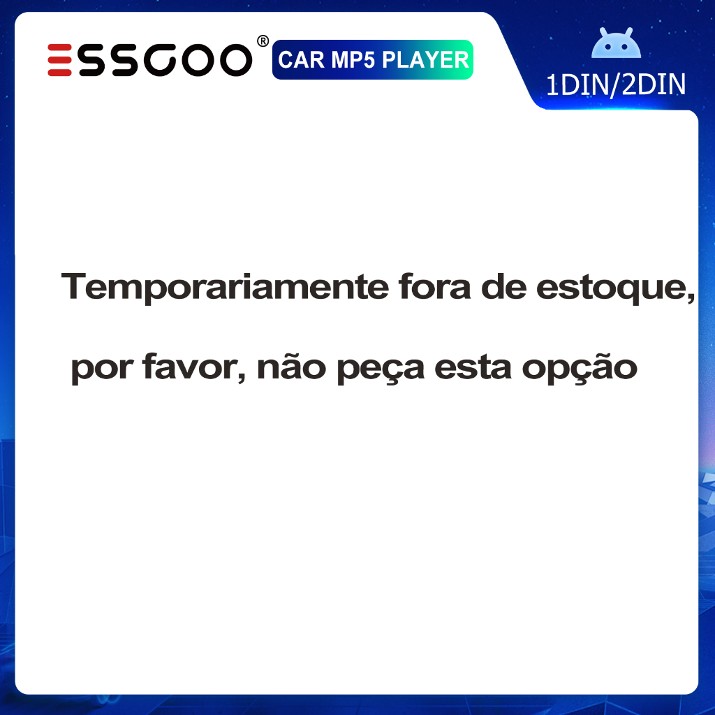 ESSGOO bluetooth 7" 9" 10" 2 din 4 + 64gb android carro mp5 player tela de toque carplay & android carro estéreo rádio em Oferta na Shopee