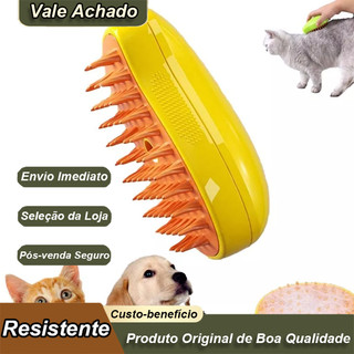 Pente para pets, pente para gato a vapor, remove o pêlo massageia e cuida do seu pet multifuncional especialmente par