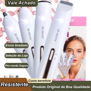 Removedor De Pêlos Elétrico Recarregável 4 Em 1 Feminino Depilador corporal completo