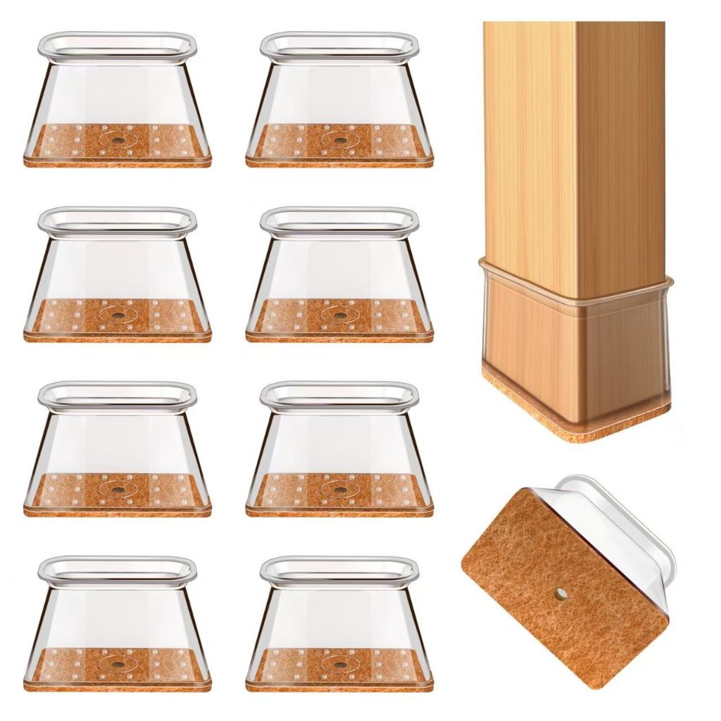 Conjunto De 8/12/16/24/32 Peças De Protetores De Perna De Cadeira De silicone Retangulares E Quadrados em Oferta na Shopee