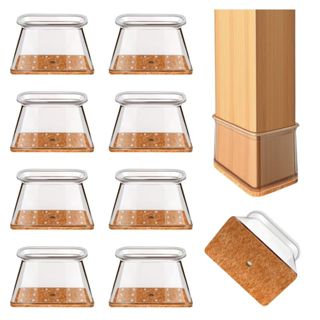 Conjunto De 8/12/16/24/32 Peças De Protetores De Perna De Cadeira De silicone Retangulares E Quadrados em Oferta na Shopee